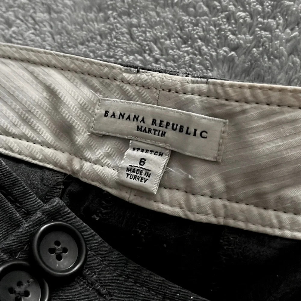 BANANA REPUBLIC near vintage Y2K Martin Fit gray cotton trouser pants size 6_2